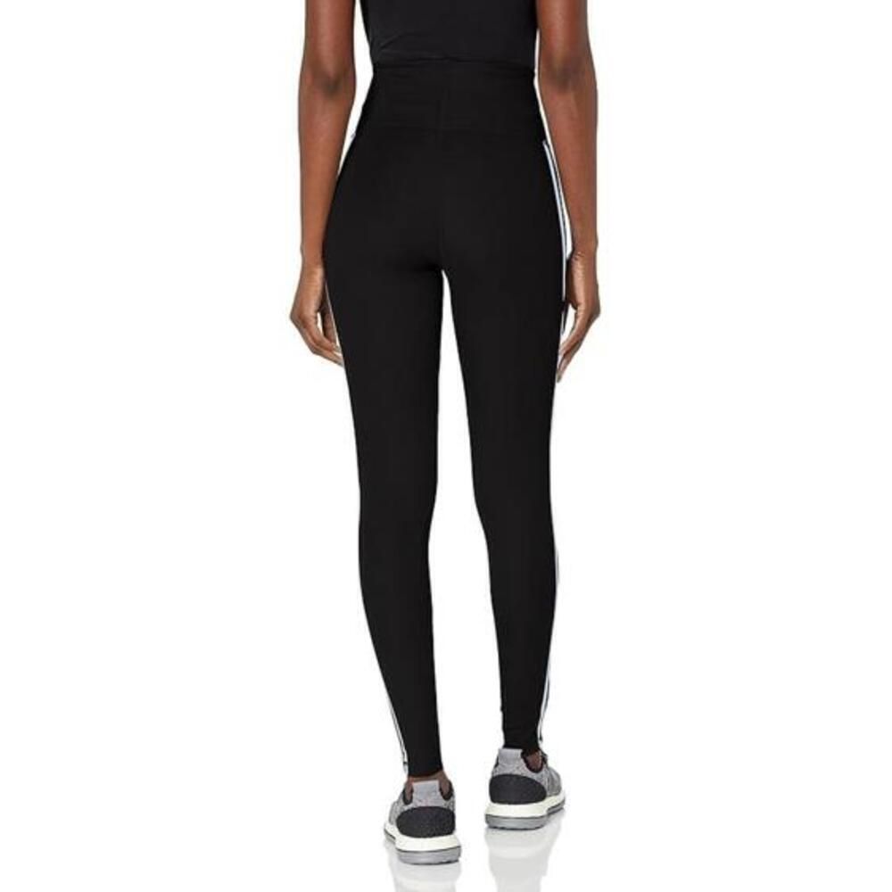 adidas Womens Design 2 Move 3-stripe High-rise Leggings Black/Globlu Size XL - Picture 3 of 10